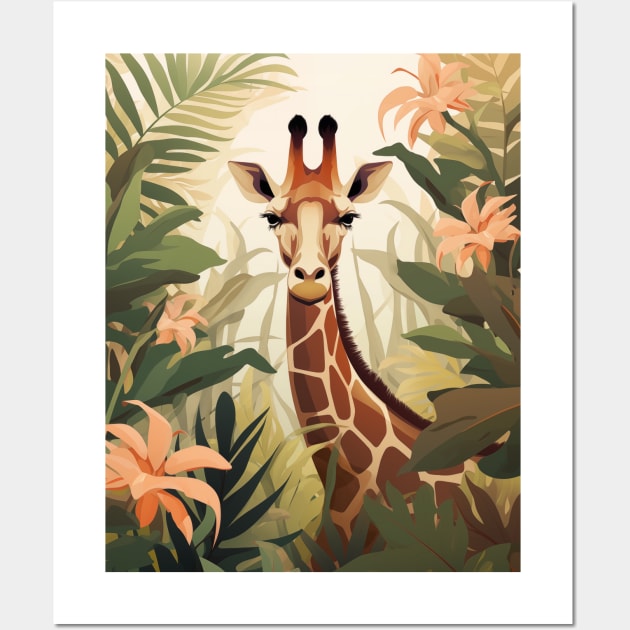 Giraffe in the Jungle Wall Art by JunkyDotCom